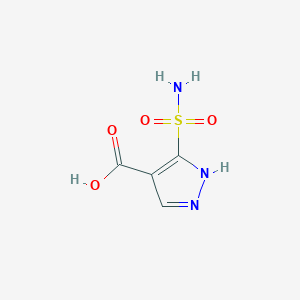 1H-Pyrazole-4-carboxylic acid, 3-(aminosulfonyl)-