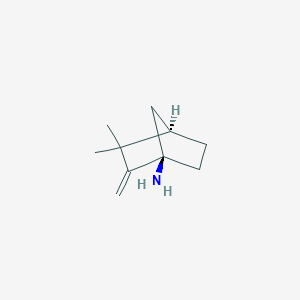 molecular formula C10H17N B068448 Bicyclo[2.2.1]heptan-1-amine, 3,3-dimethyl-2-methylene-, (1R,4R)-(9CI) CAS No. 178603-05-9