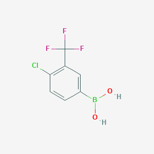 molecular formula C7H5BClF3O2 B068455 4-Chloro-3-(trifluoromethyl)phenylboronic acid CAS No. 176976-42-4