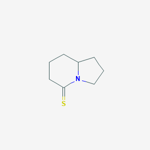 molecular formula C8H13NS B068456 Octahydroindolizine-5-thione CAS No. 190909-09-2