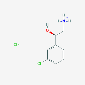 molecular formula C8H11Cl2NO B068457 (1R)-2-amino-1-(3-chlorophenyl)ethan-1-ol hydrochloride CAS No. 169032-01-3