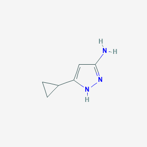 molecular formula C6H9N3 B068462 3-cyclopropyl-1H-pyrazol-5-amine CAS No. 175137-46-9