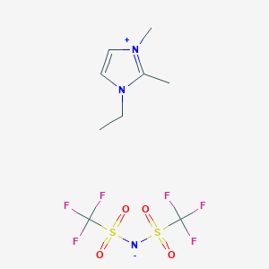 molecular formula C9H13F6N3O4S2 B068468 1-乙基-2,3-二甲基咪唑鎓双(三氟甲磺酰)酰亚胺 CAS No. 174899-90-2