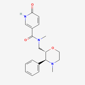 molecular formula C19H23N3O3 B6847277 N-methyl-N-[[(2S,3S)-4-methyl-3-phenylmorpholin-2-yl]methyl]-6-oxo-1H-pyridine-3-carboxamide 