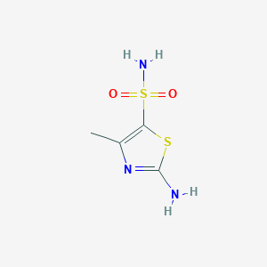 molecular formula C4H7N3O2S2 B068474 2-Amino-4-methyl-1,3-thiazole-5-sulfonamide CAS No. 187230-38-2