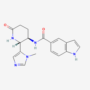 molecular formula C18H19N5O2 B6847411 N-[(2R,3R)-2-(3-methylimidazol-4-yl)-6-oxopiperidin-3-yl]-1H-indole-5-carboxamide 