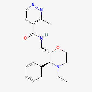 molecular formula C19H24N4O2 B6847578 N-[[(2S,3S)-4-ethyl-3-phenylmorpholin-2-yl]methyl]-3-methylpyridazine-4-carboxamide 