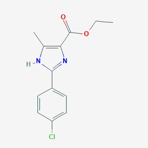 molecular formula C13H13ClN2O2 B068476 Ethyl 2-(4-chlorophenyl)-5-methyl-1H-imidazole-4-carboxylate CAS No. 187999-47-9