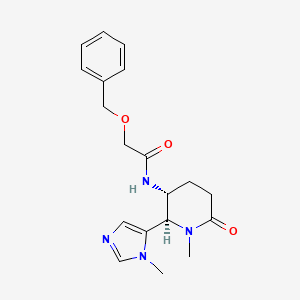 molecular formula C19H24N4O3 B6847877 N-[(2R,3R)-1-methyl-2-(3-methylimidazol-4-yl)-6-oxopiperidin-3-yl]-2-phenylmethoxyacetamide 