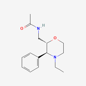molecular formula C15H22N2O2 B6848123 N-[[(2S,3S)-4-ethyl-3-phenylmorpholin-2-yl]methyl]acetamide 