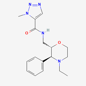 molecular formula C17H23N5O2 B6848240 N-[[(2S,3S)-4-ethyl-3-phenylmorpholin-2-yl]methyl]-3-methyltriazole-4-carboxamide 