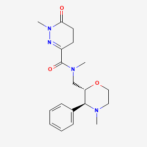 molecular formula C19H26N4O3 B6848298 N,1-dimethyl-N-[[(2S,3S)-4-methyl-3-phenylmorpholin-2-yl]methyl]-6-oxo-4,5-dihydropyridazine-3-carboxamide 