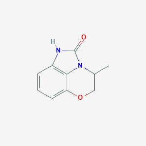 molecular formula C10H10N2O2 B068485 4-Methyl-4,5-dihydroimidazo[1,5,4-de][1,4]benzoxazin-2(1H)-one CAS No. 163120-48-7