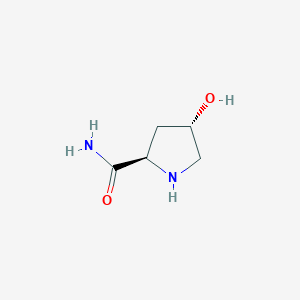 molecular formula C5H10N2O2 B068488 (2R,4S)-4-hydroxypyrrolidine-2-carboxamide CAS No. 166187-02-6