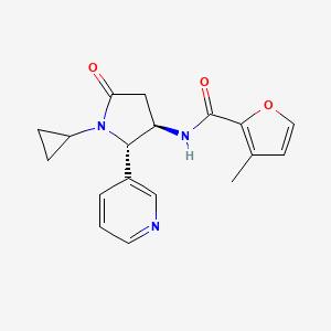 molecular formula C18H19N3O3 B6849150 N-[(2S,3R)-1-cyclopropyl-5-oxo-2-pyridin-3-ylpyrrolidin-3-yl]-3-methylfuran-2-carboxamide 