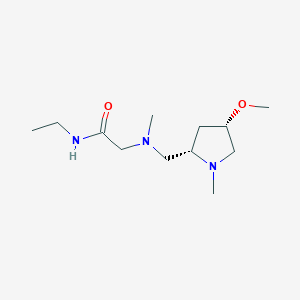 molecular formula C12H25N3O2 B6849176 N-ethyl-2-[[(2S,4S)-4-methoxy-1-methylpyrrolidin-2-yl]methyl-methylamino]acetamide 