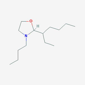 molecular formula C14H29NO B068492 Oxazolidine, 3-butyl-2-(1-ethylpentyl)- CAS No. 165101-57-5