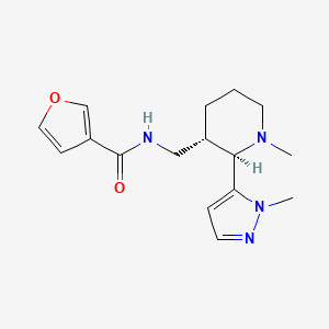 molecular formula C16H22N4O2 B6849284 N-[[(2R,3S)-1-methyl-2-(2-methylpyrazol-3-yl)piperidin-3-yl]methyl]furan-3-carboxamide 