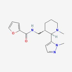molecular formula C16H22N4O2 B6849293 N-[[(2R,3S)-1-methyl-2-(2-methylpyrazol-3-yl)piperidin-3-yl]methyl]furan-2-carboxamide 