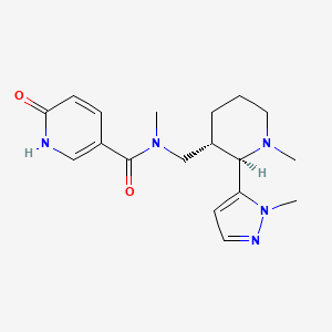 molecular formula C18H25N5O2 B6849412 N-methyl-N-[[(2R,3S)-1-methyl-2-(2-methylpyrazol-3-yl)piperidin-3-yl]methyl]-6-oxo-1H-pyridine-3-carboxamide 