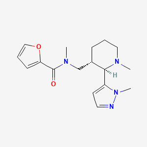 molecular formula C17H24N4O2 B6849437 N-methyl-N-[[(2R,3S)-1-methyl-2-(2-methylpyrazol-3-yl)piperidin-3-yl]methyl]furan-2-carboxamide 