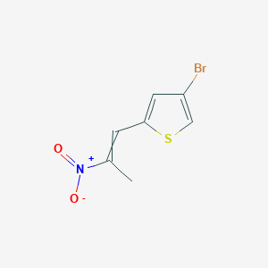 molecular formula C7H6BrNO2S B068495 4-Bromo-2-(2-nitroprop-1-en-1-yl)thiophene CAS No. 175205-19-3