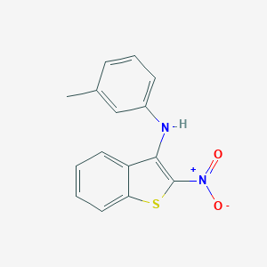 molecular formula C15H12N2O2S B068498 N-(3-Methylphenyl)-2-nitrobenzo(b)thiophen-3-amine CAS No. 172914-28-2