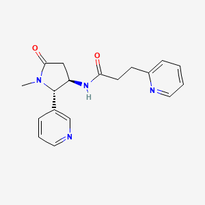 molecular formula C18H20N4O2 B6849815 N-[(2S,3R)-1-methyl-5-oxo-2-pyridin-3-ylpyrrolidin-3-yl]-3-pyridin-2-ylpropanamide 