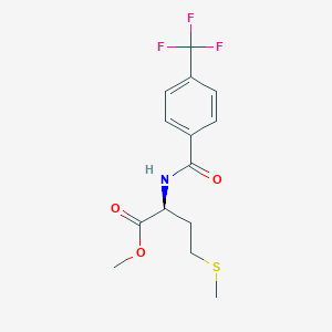 molecular formula C14H16F3NO3S B068502 (S)-Methyl 4-(methylthio)-2-(4-(trifluoromethyl)benzamido)butanoate CAS No. 175202-25-2