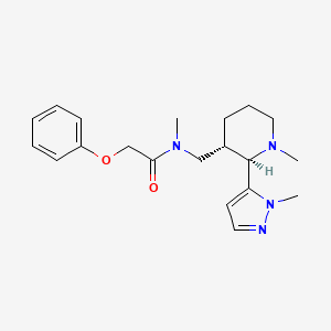molecular formula C20H28N4O2 B6850698 N-methyl-N-[[(2R,3S)-1-methyl-2-(2-methylpyrazol-3-yl)piperidin-3-yl]methyl]-2-phenoxyacetamide 
