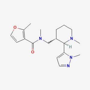 molecular formula C18H26N4O2 B6850745 N,2-dimethyl-N-[[(2R,3S)-1-methyl-2-(2-methylpyrazol-3-yl)piperidin-3-yl]methyl]furan-3-carboxamide 