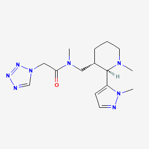 molecular formula C15H24N8O B6850754 N-methyl-N-[[(2R,3S)-1-methyl-2-(2-methylpyrazol-3-yl)piperidin-3-yl]methyl]-2-(tetrazol-1-yl)acetamide 