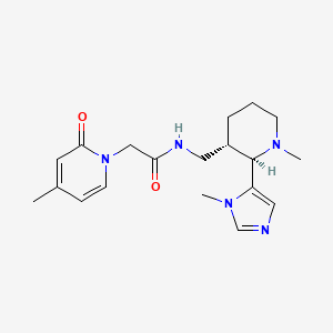 molecular formula C19H27N5O2 B6851008 N-[[(2R,3S)-1-methyl-2-(3-methylimidazol-4-yl)piperidin-3-yl]methyl]-2-(4-methyl-2-oxopyridin-1-yl)acetamide 