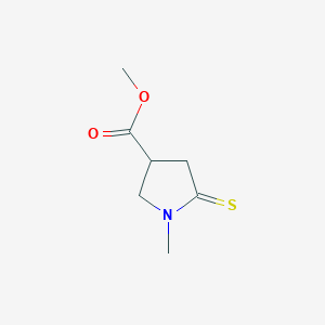 molecular formula C7H11NO2S B068519 Methyl 1-Methyl-5-thioxopyrrolidine-3-carboxylate CAS No. 174747-39-8