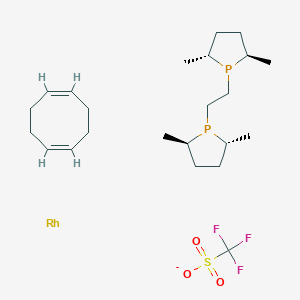 (-)-1,2-Bis[(2R,5R)-2,5-dimethylphospholano]ethane(1,5-cyclooctadiene)rhodium(I) trifluoromethanesulfonate