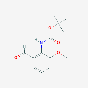 molecular formula C13H17NO4 B068522 tert-Butyl (2-formyl-6-methoxyphenyl)carbamate CAS No. 180690-93-1
