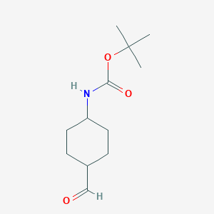molecular formula C12H21NO3 B068527 Tert-butyl trans-4-formylcyclohexylcarbamate CAS No. 181308-56-5
