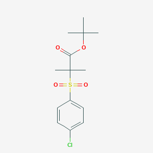 molecular formula C14H19ClO4S B068533 Tert-butyl 2-[(4-chlorophenyl)sulfonyl]-2-methylpropanoate CAS No. 175135-88-3