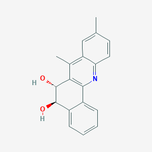 molecular formula C19H17NO2 B068540 trans-5,6-Dihydro-5,6-dihydroxy-7,9-dimethylbenz(c)acridine CAS No. 160543-16-8