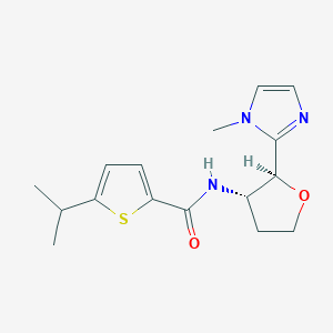 molecular formula C16H21N3O2S B6854109 N-[(2S,3S)-2-(1-methylimidazol-2-yl)oxolan-3-yl]-5-propan-2-ylthiophene-2-carboxamide 