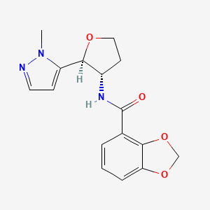 molecular formula C16H17N3O4 B6854457 N-[(2S,3S)-2-(2-methylpyrazol-3-yl)oxolan-3-yl]-1,3-benzodioxole-4-carboxamide 