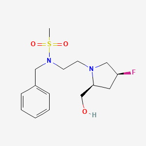molecular formula C15H23FN2O3S B6854998 N-benzyl-N-[2-[(2S,4S)-4-fluoro-2-(hydroxymethyl)pyrrolidin-1-yl]ethyl]methanesulfonamide 