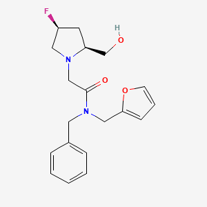 molecular formula C19H23FN2O3 B6855050 N-benzyl-2-[(2S,4S)-4-fluoro-2-(hydroxymethyl)pyrrolidin-1-yl]-N-(furan-2-ylmethyl)acetamide 