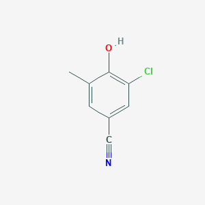 molecular formula C8H6ClNO B068557 3-Chloro-4-hydroxy-5-methylbenzonitrile CAS No. 173900-45-3