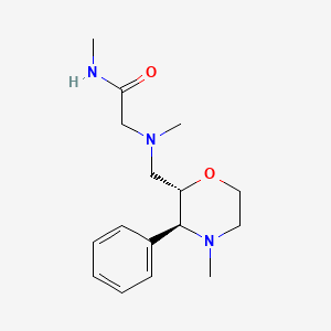 molecular formula C16H25N3O2 B6856024 N-methyl-2-[methyl-[[(2S,3S)-4-methyl-3-phenylmorpholin-2-yl]methyl]amino]acetamide 
