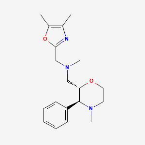 molecular formula C19H27N3O2 B6856129 N-[(4,5-dimethyl-1,3-oxazol-2-yl)methyl]-N-methyl-1-[(2S,3S)-4-methyl-3-phenylmorpholin-2-yl]methanamine 