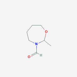 molecular formula C7H13NO2 B068566 2-Methyl-1,3-oxazepane-3-carbaldehyde CAS No. 174656-72-5