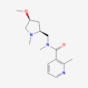 molecular formula C15H23N3O2 B6856741 N-[[(2S,4S)-4-methoxy-1-methylpyrrolidin-2-yl]methyl]-N,2-dimethylpyridine-3-carboxamide 