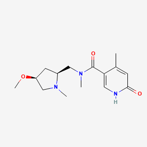 molecular formula C15H23N3O3 B6856797 N-[[(2S,4S)-4-methoxy-1-methylpyrrolidin-2-yl]methyl]-N,4-dimethyl-6-oxo-1H-pyridine-3-carboxamide 