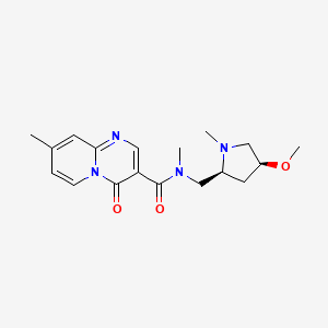 molecular formula C18H24N4O3 B6856801 N-[[(2S,4S)-4-methoxy-1-methylpyrrolidin-2-yl]methyl]-N,8-dimethyl-4-oxopyrido[1,2-a]pyrimidine-3-carboxamide 